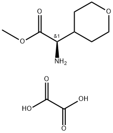 (R)-Amino-(tetrahydro-pyran-4-yl)-acetic acid methyl ester oxalate Structure