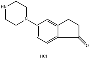 5-(哌嗪-1-基)-2,3-二氢-1H-茚满-1-酮二盐酸盐 结构式