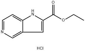 1H-Pyrrolo[3,2-c]pyridine-2-carboxylic acid ethyl ester hydrochloride 化学構造式