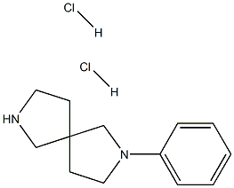 2-Phenyl-2,7-diaza-spiro[4.4]nonane dihydrochloride Struktur