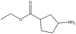 3-Amino-cyclopentanecarboxylic acid ethyl ester 化学構造式