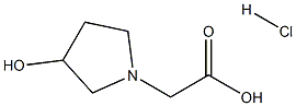 (3-Hydroxy-pyrrolidin-1-yl)-acetic acid hydrochloride 化学構造式