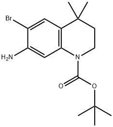 7-Amino-1-Boc-6-bromo-4,4-dimethyl-3,4-dihydro-2H-quinoline 结构式