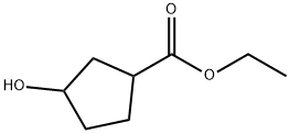 3-Hydroxy-cyclopentanecarboxylic acid ethyl ester Struktur