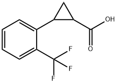 2-(2-三氟甲基苯基)环丙基甲酸,1187933-13-6,结构式