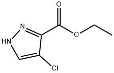 4-クロロ-1H-ピラゾール-3-カルボン酸エチルエステル 化学構造式