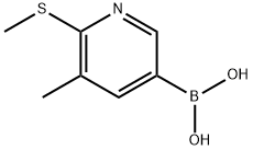 3-Methyl-2-(methylthio)pyridine-5-boronic acid Struktur