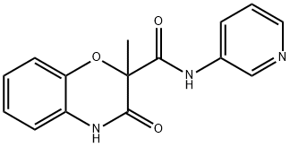3-hydroxy-2-methyl-N-(pyridin-3-yl)-2H-1,4-benzoxazine-2-carboxamide Struktur