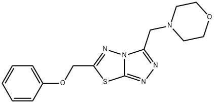 [3-(4-morpholinylmethyl)[1,2,4]triazolo[3,4-b][1,3,4]thiadiazol-6-yl]methyl phenyl ether Struktur