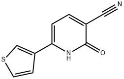 2-oxo-6-(thiophen-3-yl)-1,2-dihydropyridine-3-carbonitrile Struktur