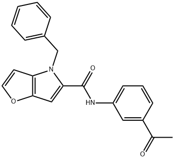 N-(3-acetylphenyl)-4-benzyl-4H-furo[3,2-b]pyrrole-5-carboxamide|