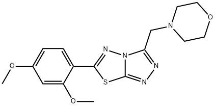 6-(2,4-dimethoxyphenyl)-3-(morpholin-4-ylmethyl)[1,2,4]triazolo[3,4-b][1,3,4]thiadiazole Structure