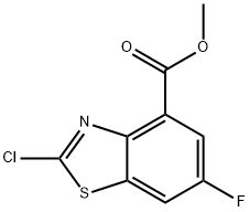 2-Chloro-6-fluorobenzothiazole-4-carboxylic acid methyl ester 结构式