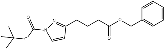 tert-butyl 3-[4-(benzyloxy)-4-oxobutyl]-1H-pyrazole-1-carboxylate 结构式