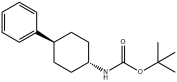 N-(trans-4-phenylcyclohexyl)-Carbamic acid 1,1-dimethylethyl ester Struktur