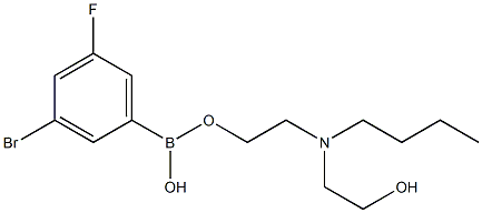 3-Bromo-5-fluorophenylboronic acid N-butyldiethanolamine ester Structure