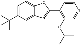 5-(tert-Butyl)-2-(3-isopropoxypyridin-4-yl)benzo[d]oxazole 化学構造式