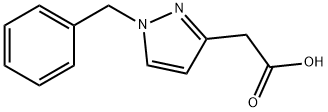 2-(1-benzyl-1H-pyrazol-3-yl)acetic acid Struktur