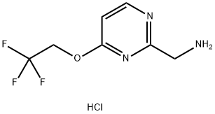 C-[4-(2,2,2-Trifluoro-ethoxy)-pyrimidin-2-yl]-methylamine hydrochloride 化学構造式