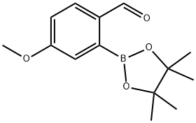 4-methoxy-2-(4,4,5,5-tetramethyl-1,3,2-dioxaborolan-2-yl)benzaldehyde 化学構造式