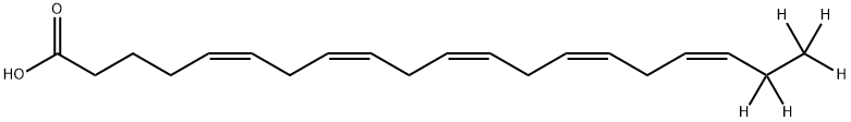 cis-5,8,11,14,17-Eicosapentaenoic acid-[19,19,20,20,20-D5], 1197205-73-4, 结构式