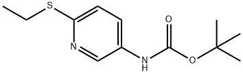 tert-butyl N-(6-ethylsulfanylpyridin-3-yl)carbamate 化学構造式