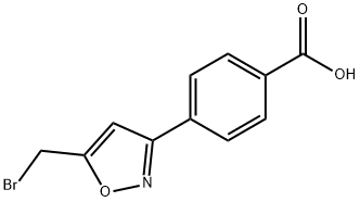 4-(5-溴甲基-3-异噁唑基)苯甲酸 结构式