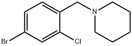 1-(4-Bromo-2-chlorophenyl)methyl
piperidine 化学構造式