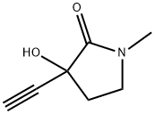 3-Ethynyl-3-Hydroxy-1-Methylpyrrolidin-2-One 化学構造式