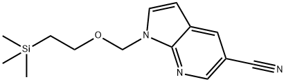 1-{[2-(trimethylsilyl)ethoxy]methyl}-1h-pyrrolo[2,3-b]pyridine-5-carbonitrile Struktur