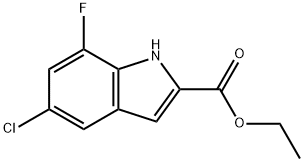 5-氯-7-氟-1H-吲哚-2-羧酸乙酯,1204501-37-0,结构式