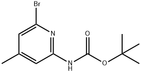 tert-butyl (6-bromo-4-methylpyridin-2-yl)carbamate Struktur