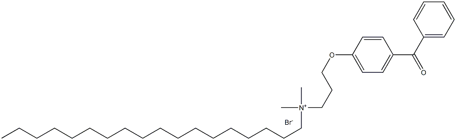 N-(3-(4-Benzoylphenoxy)propyl)-N,N-dimethyloctadecan-1-ammonium bromide, 95% 化学構造式