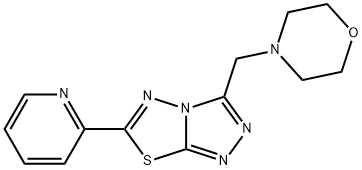 3-(4-morpholinylmethyl)-6-(2-pyridinyl)[1,2,4]triazolo[3,4-b][1,3,4]thiadiazole 结构式