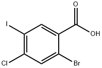 2-Bromo-4-chloro-5-iodo-benzoic acid 结构式