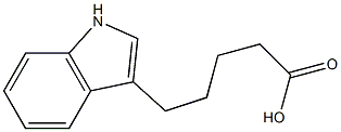 吲哚-3-戊酸 结构式