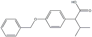 2-(4-(ベンジルオキシ)フェニル)-3-メチルブタン酸 化学構造式