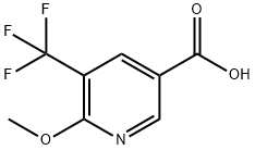 6-Methoxy-5-(trifluoromethyl)nicotinic acid,1211532-15-8,结构式