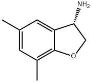 (3S)-5,7-DIMETHYL-2,3-DIHYDRO-1-BENZOFURAN-3-AMINE,1212813-56-3,结构式