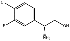(2R)-2-AMINO-2-(4-CHLORO-3-FLUOROPHENYL)ETHAN-1-OL 化学構造式