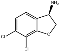 (3R)-6,7-DICHLORO-2,3-DIHYDROBENZO[B]FURAN-3-YLAMINE Struktur