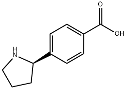 (R)-4-(pyrrolidin-2-yl)benzoic acid Struktur
