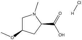 D-Proline, 4-methoxy-1-methyl-, (4R)- hydrochloride Struktur