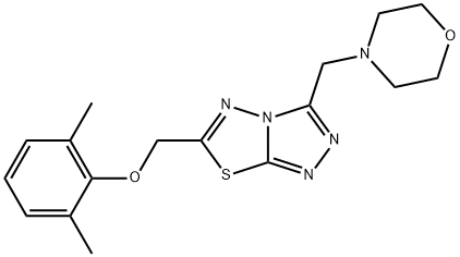 2,6-dimethylphenyl [3-(4-morpholinylmethyl)[1,2,4]triazolo[3,4-b][1,3,4]thiadiazol-6-yl]methyl ether Struktur