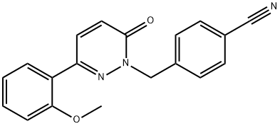 4-{[3-(2-methoxyphenyl)-6-oxopyridazin-1(6H)-yl]methyl}benzonitrile Struktur
