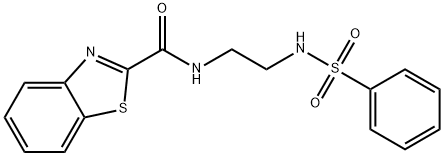 N-{2-[(phenylsulfonyl)amino]ethyl}-1,3-benzothiazole-2-carboxamide Struktur
