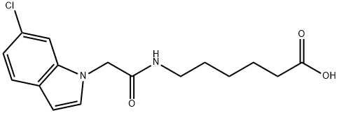 6-{[(6-chloro-1H-indol-1-yl)acetyl]amino}hexanoic acid Struktur
