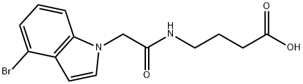 4-{[(4-bromo-1H-indol-1-yl)acetyl]amino}butanoic acid Struktur