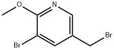 3-Bromo-5-bromomethyl-2-methoxy-pyridine 化学構造式