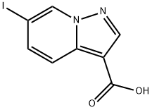 6-碘吡唑并[1,5-A]吡啶-3-羧酸,1220039-46-2,结构式
